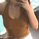 Tilly's Mustard Yellow Halter Shirt Photo 0