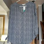Monday Fun Tie Sleeve Blouse Sz L Photo 5