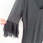 Allison Brittney Retro Rockabilly Polka Dot Knee Length Dress Black White Large Photo 6