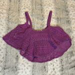 Decree  Purple Lace Crop Top Photo 2
