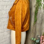 NEW Camel Suede Moto Jacket Tan Photo 2