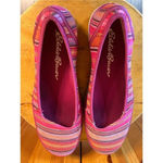 Eddie Bauer  Womens 9 CAST Canvas Pink Stripe Slip On Flat Loafer Shoe Photo 4