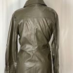 Leather Trench Coat Green Size M Photo 2