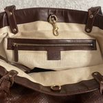 Gucci Vintage Tote Bag 247209 Diamante Shoulder Bag Brown Leather Photo 13