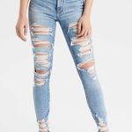 American Eagle  Stretch Distressed Skinny Jeans Photo 0