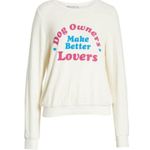 Wildfox ππ Dog Owners Make Better Lovers Baggy Beach Jumper Sweatshirt M Photo 7