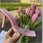 ZARA rhinestone Vinyl high heel sandals 1324/010 size 36 Photo 2