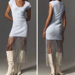 Anthropologie  Fringe Hem Sweater Dress, Size L Photo 1