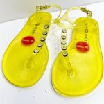 Katy Perry Sandals Womens Size 6 Yellow Jelly Shoes Smiley Face Photo 5