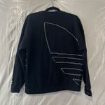 Adidas  Black Trefoil Logo Sweatshirt Size Large Photo 6