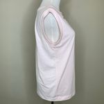 80s Pink Sleeveless Top Lace Pearl Applique Sz Medium Photo 3