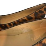 Talbots Laney Wedges Leopard Haircalf Print Pumps Women's 8 Brown Black Photo 3