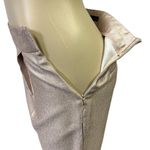 ZARA  Rose Gold Textured Satin Shine High Rise Pants Zip Side Faux Pockets Small Photo 6
