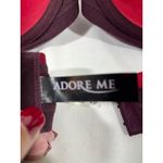 Adore Me Women Lace Balconette Sexy Full Coverage Push Up Bra Burgundy Size 40DD Photo 7