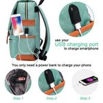 NEW Ronyes Vintage Laptop Backpack w/ USB Charging Port – Mint Green Photo 4