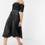 Chi Chi London  lace top midi dress pleated skirt Photo 13