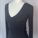 Silence + Noise  Grey Long Sleeve V-Neck Shirt Size S Photo 1