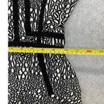 Parker  Sleeveless Cutout sides Asymmetrical hem Black White Dress XS fit flare Photo 5