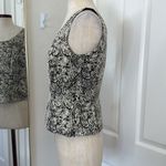 Tahari Y2k vintage jacquard metallic cropped dress sleeveless blouse Photo 3