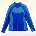 Athleta Womens Athletic Top Half Zip Pullover Sweater Blue Purple Size XL Photo 0
