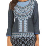 Cabana Life Shift Dress Blue Santorini Print Size L Size L Photo 0