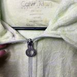 Calvin Klein  WOMENS BRIGHT GREEN ZIP UP FLEECE HOODED JACKET SIZE XS Photo 2