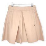 ottod'Ame | NWT | US Sz 2 | DESIGNER Pink 100% Italian Leather Darted Mini Skirt Photo 0