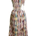 MISA Los Angeles MISA Myka Ikat Strapless Cutout Smocked Cotton Blend Dress Size S NWT Photo 3