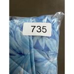 Stella Parker Collection Island Blue Floral Quilted Vest Size Small Golf Zip Up Photo 5