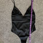 For Love & Lemons Skivvies Satin Bodysuit – Size Small Black Photo 5