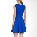 Diane Von Furstenberg  Jeannie Electric Blue Fit and Flare Mini Skater Dress 6 Photo 2