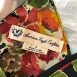 American Eagle  Mini Dress Racerback V Neck Babydoll Floral Black 2 Photo 3