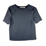 J Brand J‎ Brand Black Scuba Knit Top Size Small Made in USA Minimalist Luxe Streetstyle Photo 0