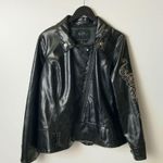 H.I.P. Y2K Vintage LL Cool J Jacket Rap Hop Rhinestones Classic Long Sleeve Faux 1X Photo 9