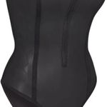SKIMS Rubbersized Scuba Swim Strapless Onepiece in Onyx, Size XXS Photo 7