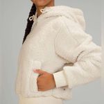 Lululemon Textured Fleece 1/2 Zip, White Opal, Sz 4 Photo 1