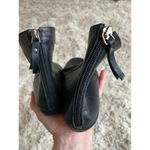 André Assous Leather Ankle Boots Flat Black Minimal Cottagecore Boho Spain Sz 36 Photo 5