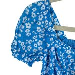 Gap NWT 100% Cotton Blue White Floral Short Puff Sleeve Crop Top Size XS Photo 5