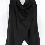 Jack by BB Dakota NWT  Vest Sz Medium Black Asymmetrical Suede Texture Photo 0
