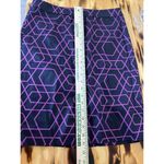 J.Crew  The Pencil Skirt Geometric Print Cotton Blend Zip Closure Size 6 Business Photo 3