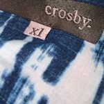 Crosby Blue & White Tie Dye Sleeveless Tie Front Lightweight Summer Rayon Top XL Photo 10
