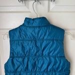 American Eagle Outfitters Medium Teal Puffer Button Vest Zippered Pocke… Photo 3
