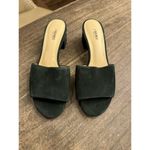 L'Agence  Green Suede Open Toe Block Heel‎ Slip On Size 37 US 6 Photo 3
