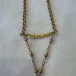 HONEY Blue Lapis Lazuli Stone Arrowhead Pendant gold tone necklace Photo 2