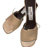 Etienne Aigner VTG  Women’s Slide Pumps Square Heel Tan Size Large Leather Photo 1