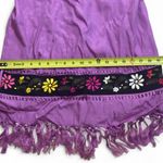 Purple Sleeveless Dress‎ with Floral Trim Size undefined Photo 5