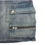 Free People Mini Denim Skirt Sz 28 Blue Cargo Grunge Boho Mean Girl Cowgirl Y2K Photo 8