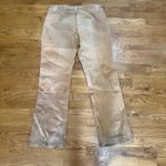Louise Paris Suede Leather Pants Women's Size 15 Tan Brown‎ Western Style Brown Photo 4