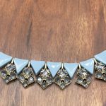 J.Crew  Statement Necklace Art Deco Triangle Rhinestone Geometric Gold Tone Photo 3