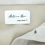 Active USA Sueded Polyester Shacket Cream Size Large Photo 3